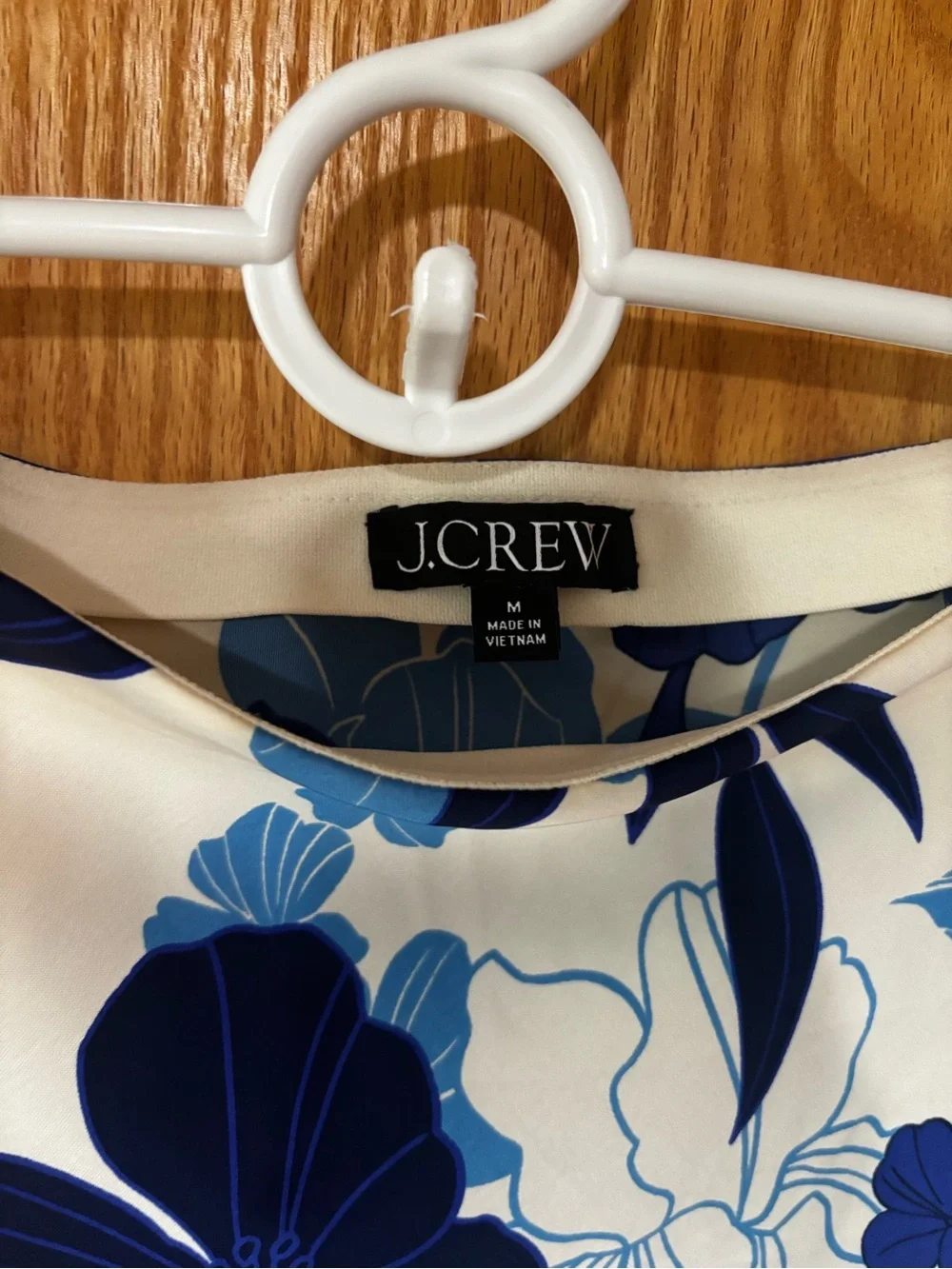 J. Crew Blue Floral Midi Skirt on White
